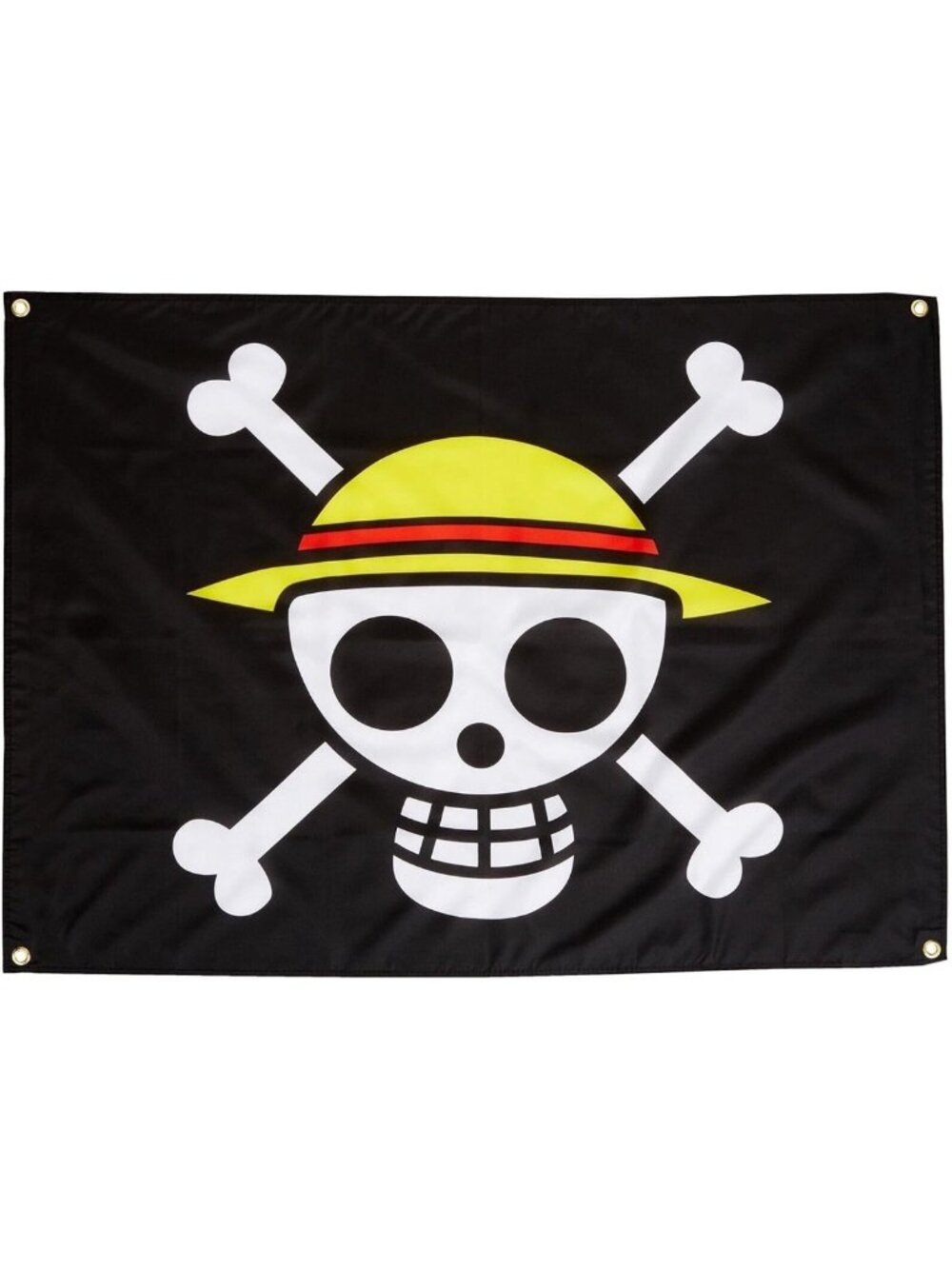 One Piece Luffy Pirate Flag - Multi-Colored Straw Hat Design, 31 Inches